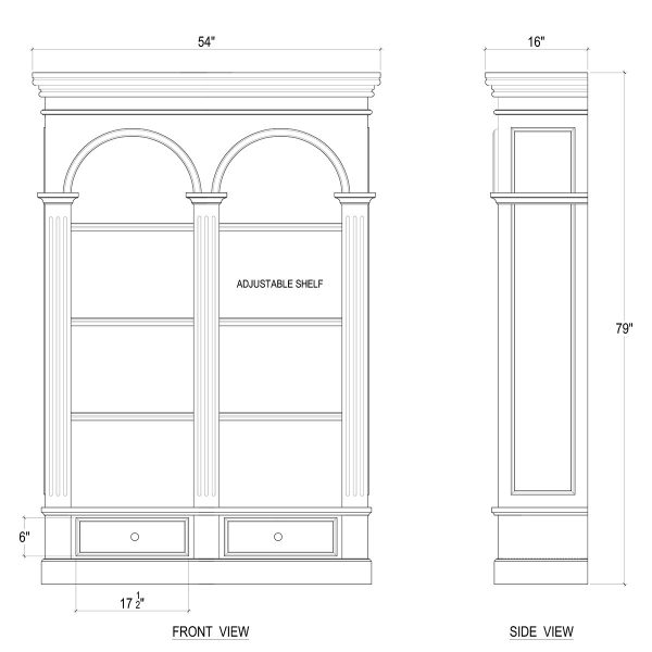 DOUBLE ARCH BOOKCASE - Image 5