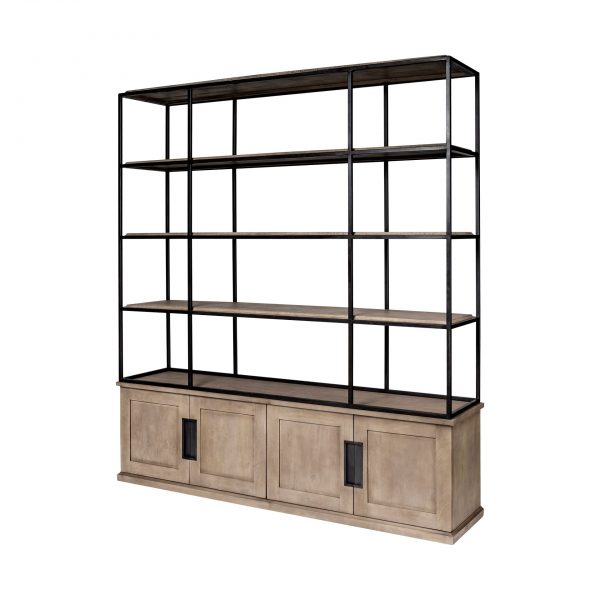 LARGE MANGO WOOD BOOKCASE