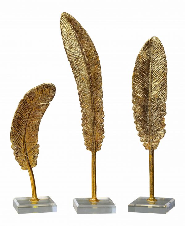 FEATHERS SCULPTURE - S/3