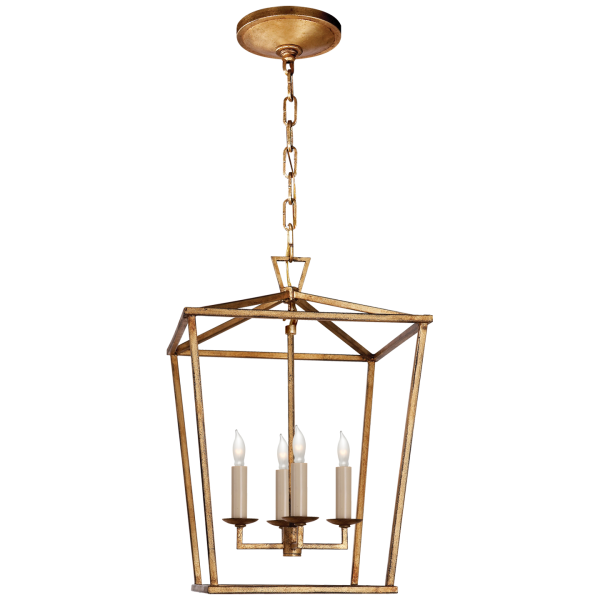 SMALL LANTERN - GILDED IRON