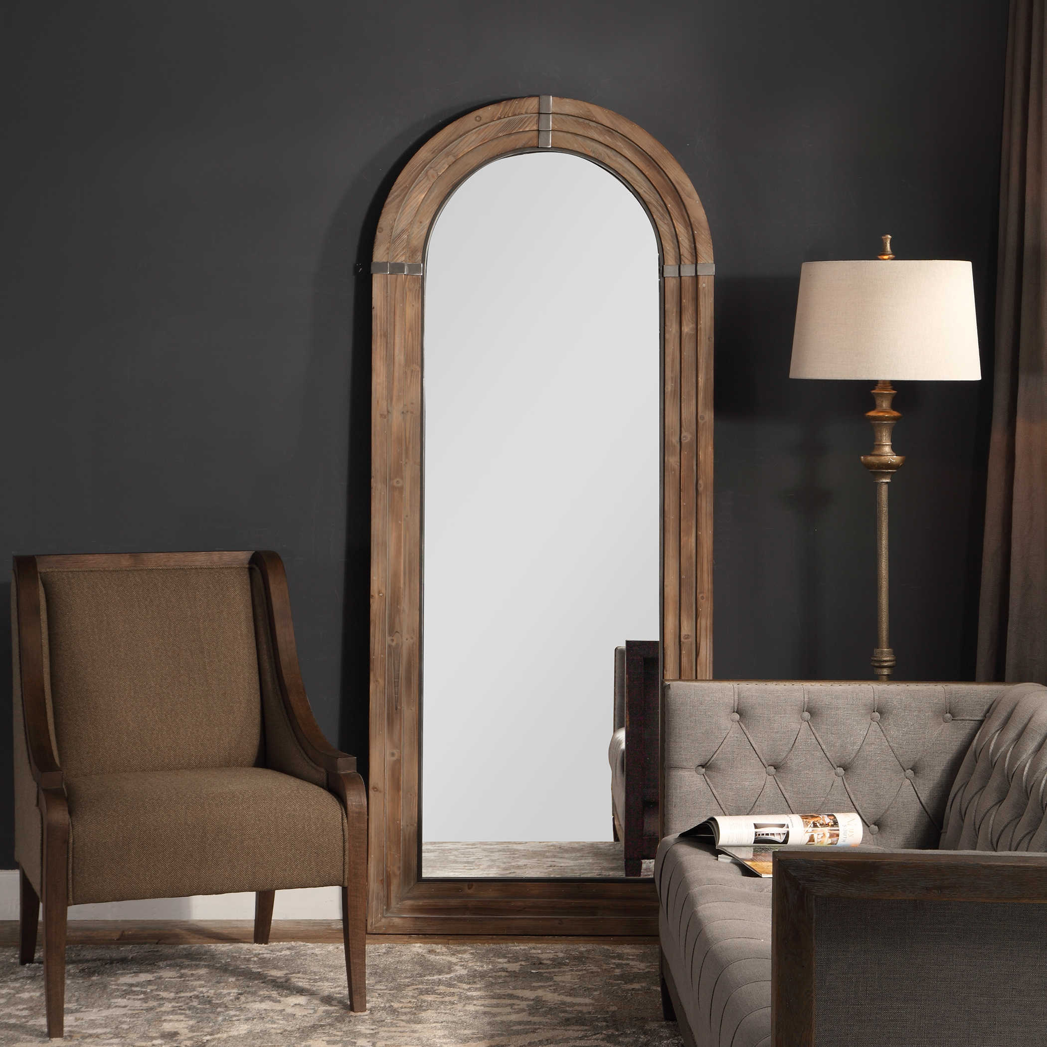 WOOD & IRON ARCHED MIRROR – Façade Interiors & Furniture