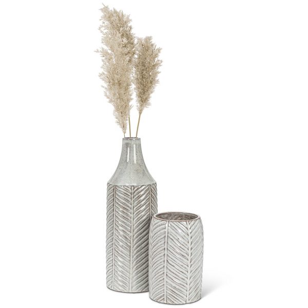 TALL HERRINGBONE VASE - Image 4