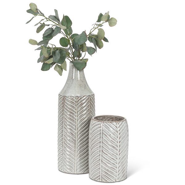 TALL HERRINGBONE VASE - Image 3