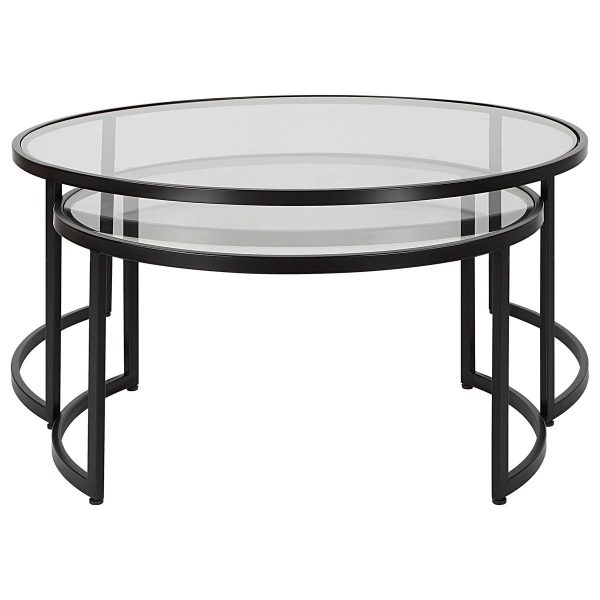 ANETTE NESTING TABLE - BLACK FINISH - Image 3