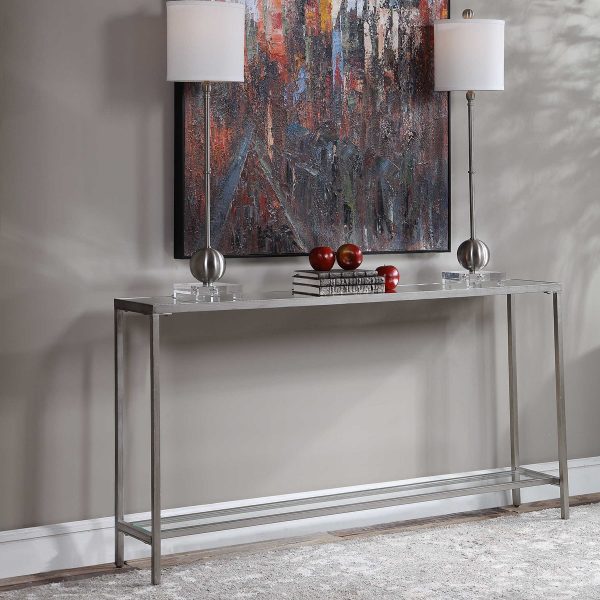 PARIS - SILVER LEAF CONSOLE TABLE - Image 8