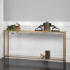PARIS - ANTIQUED GOLD LEAF CONSOLE TABLE - Image 8