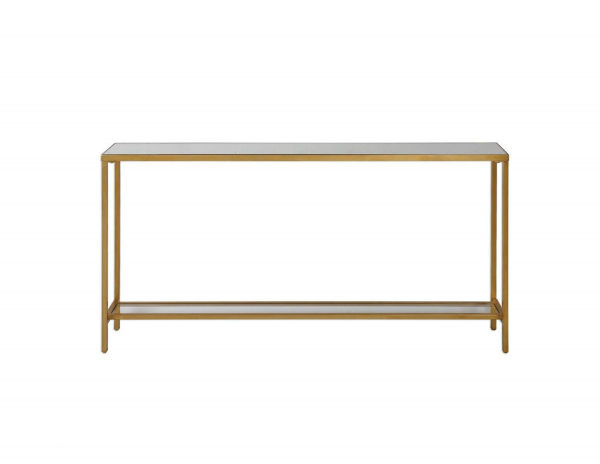 PARIS - ANTIQUED GOLD LEAF CONSOLE TABLE