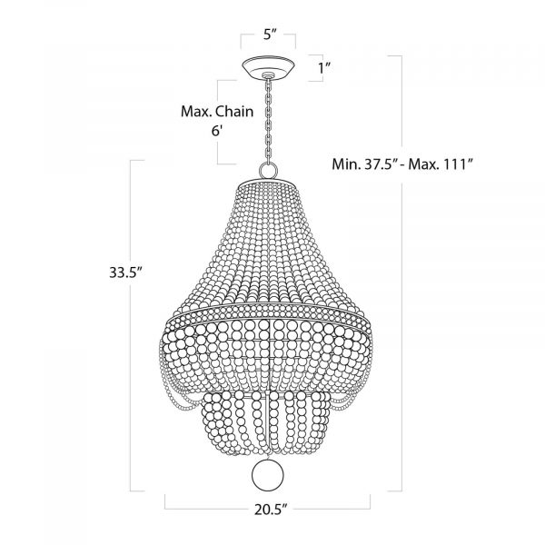 ALESSANDRA BEADED CHANDELIER - Image 9