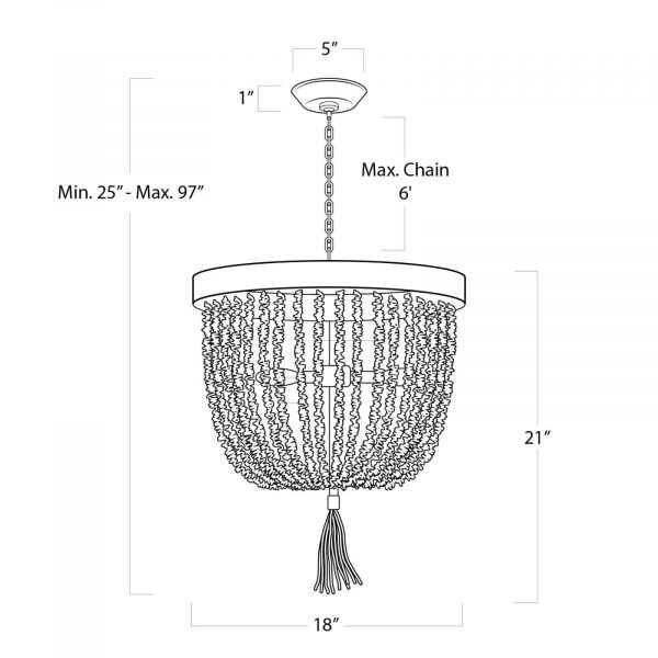 BECCA BEADED CHANDELIER - Image 8