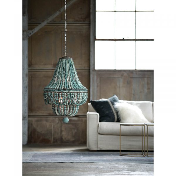 ALESSANDRA BLUE BEADED CHANDELIER - Image 3