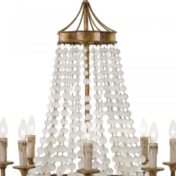 CLARA FROSTED CRYSTAL BEAD CHANDELIER - Image 3