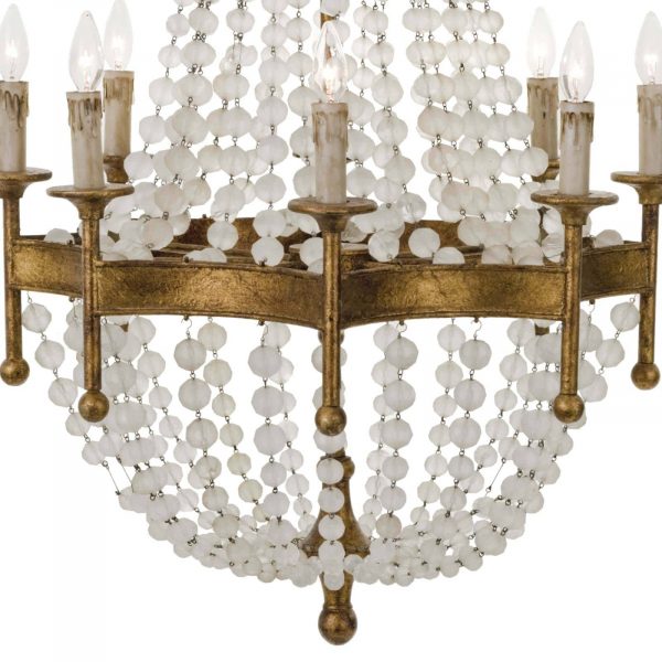 CLARA FROSTED CRYSTAL BEAD CHANDELIER - Image 4