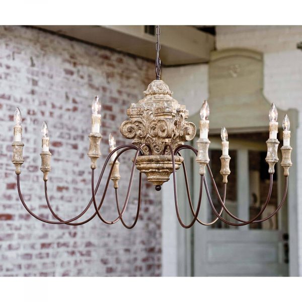 UMA WOOD CARVED CHANDELIER - Image 7