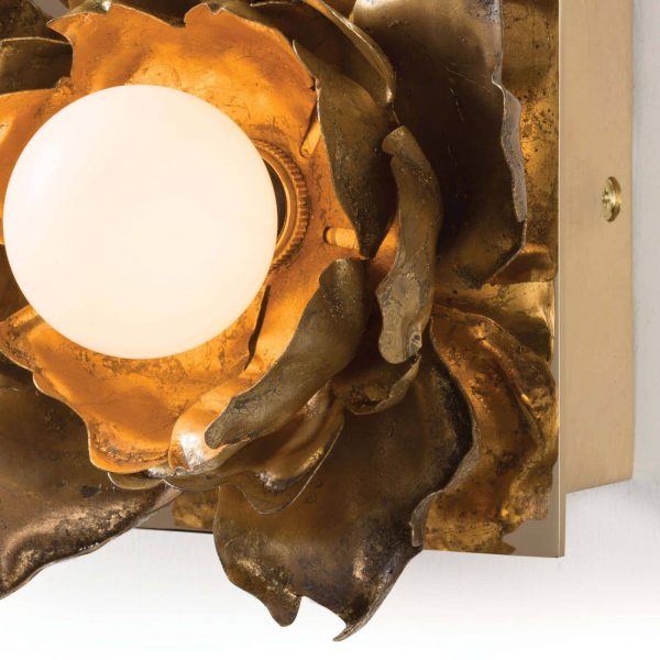 BLOOMING ROSE SCONCE - GOLD FINISH - Image 3